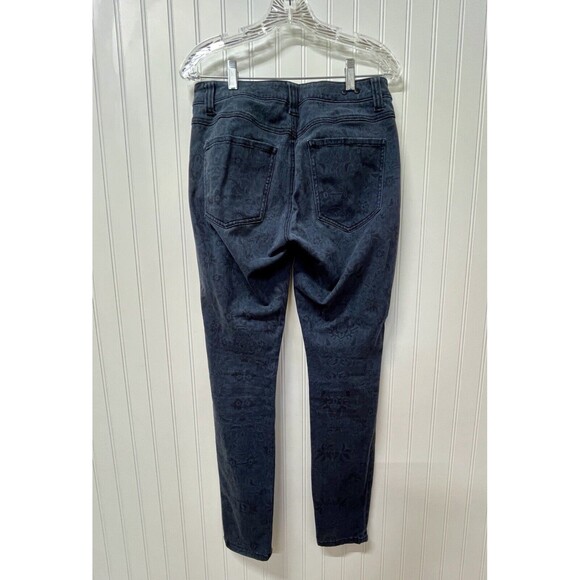 CAbi  Skinny Jeans Pacific Blue Curvy Lace Print Modern‎ Stretch COMFORT WM SZ 6 - Picture 8 of 12